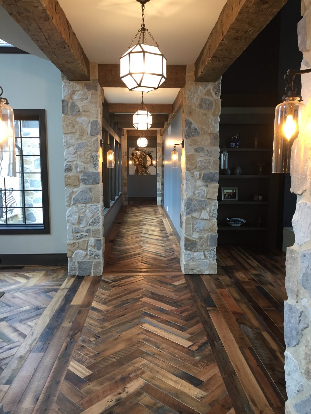 evergreen-portfolio-lakewood-french-country-tudor-interior-hallway-stone