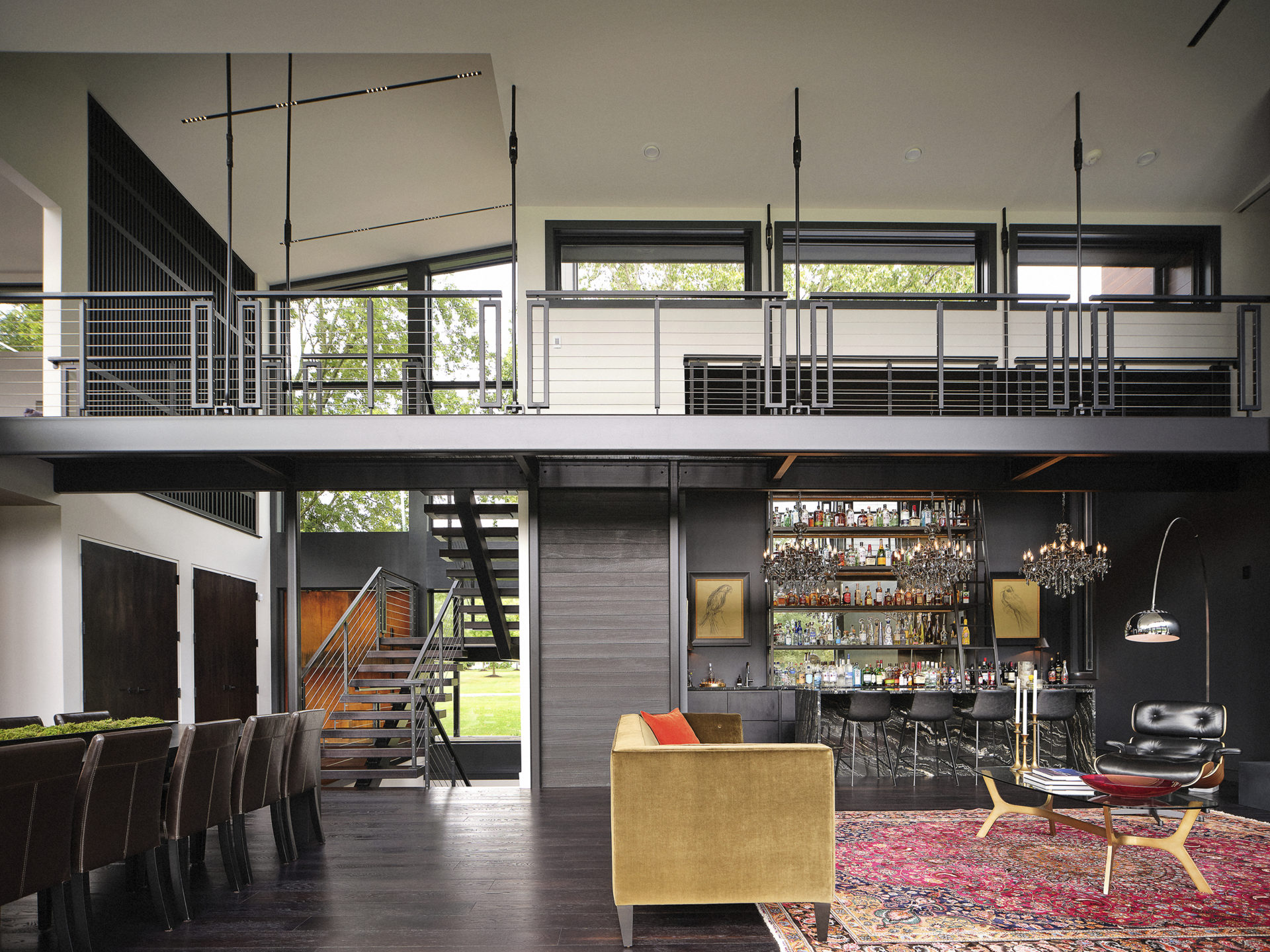 Moreland-Hills-Modern-Evergreen-Homes-Ohio-Bar-Living-Room-Entry